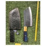 DAMASCUS STYLE BUTCHER KNIFE