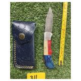 DAMASCUS STYLE POCKET KNIFE