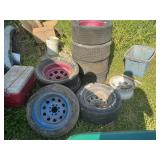(8) RACE CAR TIRES 8.0/27.0-15