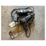 CRAFTSMAN 3/8" CORDED DRILL, SKIL 1/2" DRILL