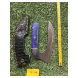 DAMASCUS STYLE ULU KNIFE