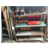 METAL SHELF WITH CONTENTS