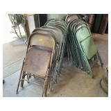 18 METAL FOLDING CHAIRS