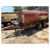 1000 GALLON FUEL TANK ON TRAILER/ NO TITLE