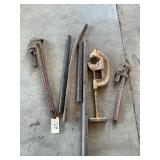 PIPE WRENCH, CHEATER, BAR, TUBING CUTTER