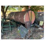 1000 GALLON FUEL TANK ON TRAILER /NO TITLE