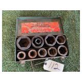 10 PIECE 1" SQ. DRIVE IMPACT SOCKET SET