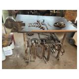 ROLLING FAB TABLE W/ FULLER, 4ï¿½ VISE & CLAMPS