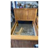 Queen size bed made out of ash lumber