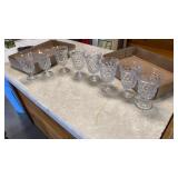 Eight Fostoria glasses
