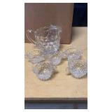 Flustering glassware, pitcher, and cups set