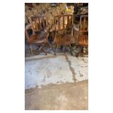 Primitive wooden chairs