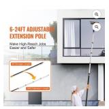 New Telescoping Extension Paint pole, 6-24 ft