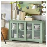 New TMS Pacific Wood & Glass Storage Cabinet