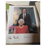George Bush and Barbara Bush memorabilia