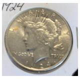 1924 peace silver dollar