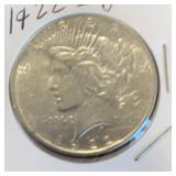 1922-d silver peace dollar
