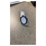 Mother of pearl German silver size 7 ring
