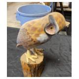 Handmade wooden owl