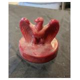Fenton art  red bicentennial eagle paperweight