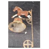 Cast Iron Dinner Bell w/Horse