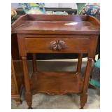 Late 1800s Cherry Night Stand w/ Dovetailed Galler