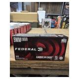 50 rounds of 9mm luger federal american eagle