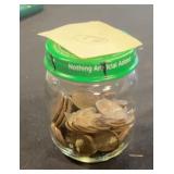Jar of Wheat Pennies