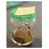 Jar of Wheat Pennies