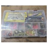 Tackle storage box with fishing ?? lures