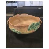 Vintage Roseville pottery brown Fuchsia console