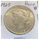 1925  peace silver dollar