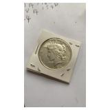 1922 peace silver dollar