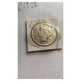 1922 Morgan silver dollar