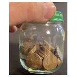 Jar of Wheat Pennies