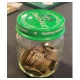 Jar of Wheat Pennies