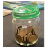Jar of Wheat Pennies