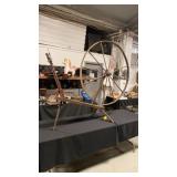 Antique spinning wheel very big