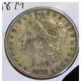 1879 Morgan, silver dollars