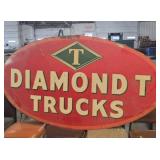 original Diamond T Truck double sided paint on tin