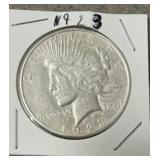 1923 peace silver dollar