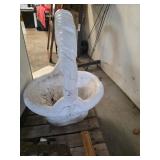 Concrete basket garden planter