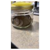 Jar of wheat pennies