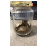 Jar of wheat pennies