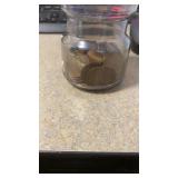 Jar of wheat pennies