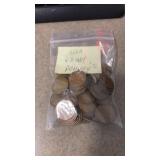A bag of wheat pennies