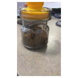 Jar of wheat pennies