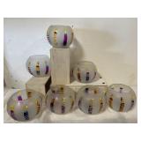 Seven glass Tele floral birthday design bowls