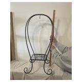Metal black plant/wind chime stand