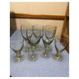 Vintage wine, glasses, likely Italian.